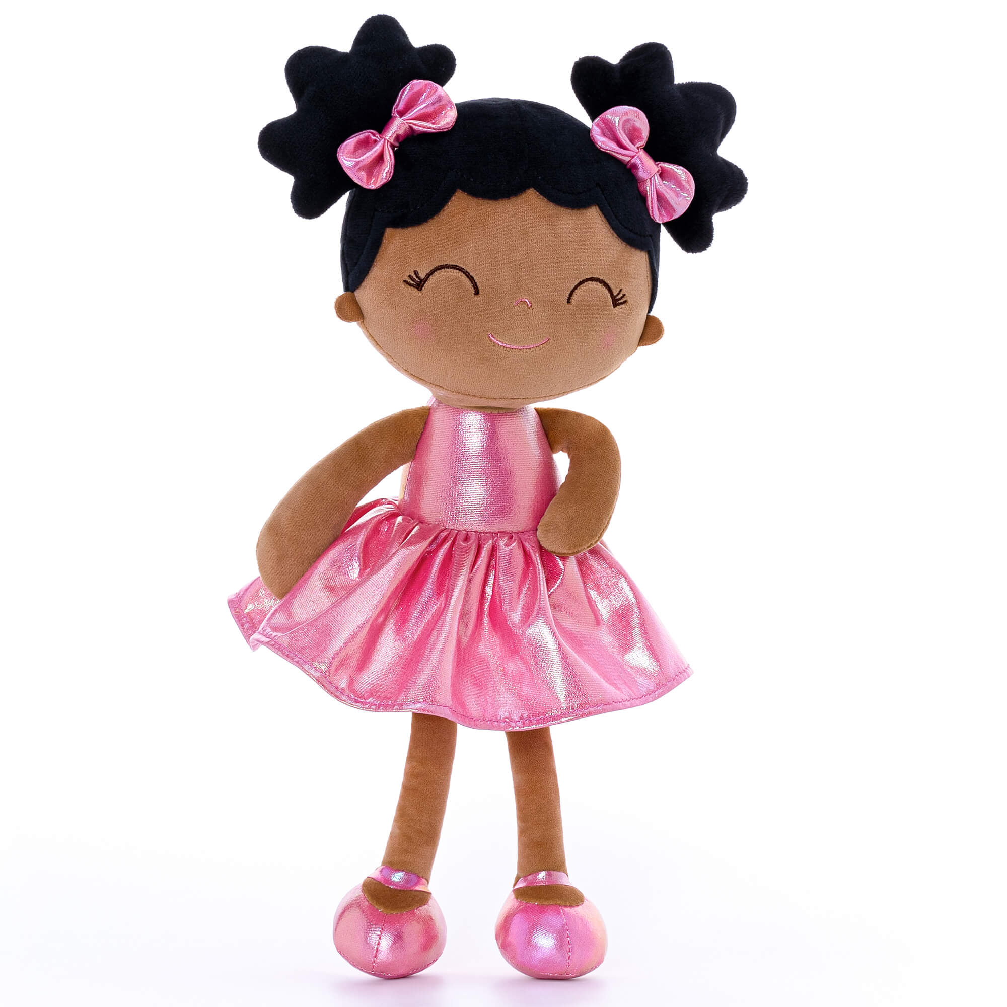 Gloveleya 12-inch Personalized Plush Dolls Curly Haired Iridescent Girls