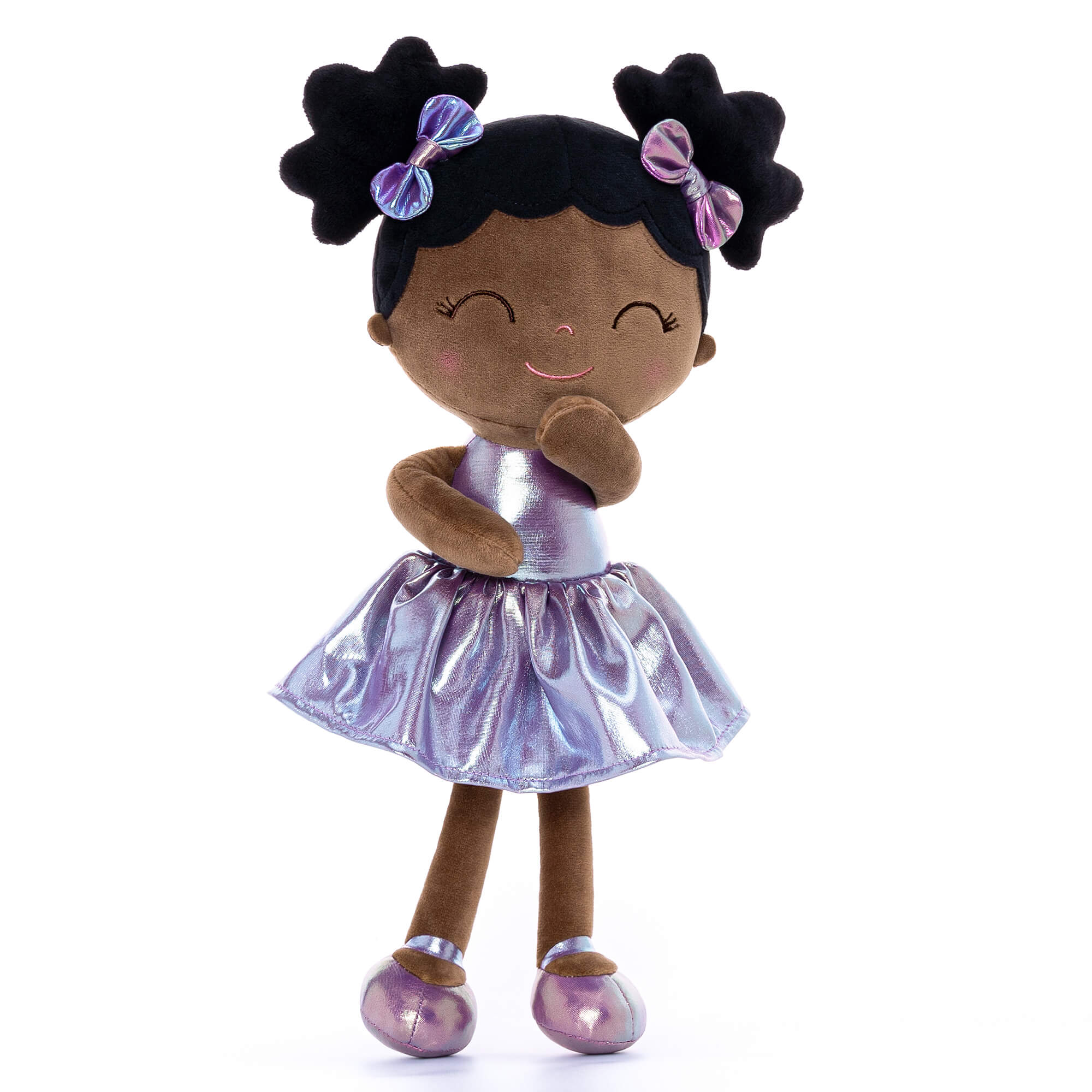 Gloveleya 12-inch Personalized Plush Dolls Curly Haired Iridescent Girls