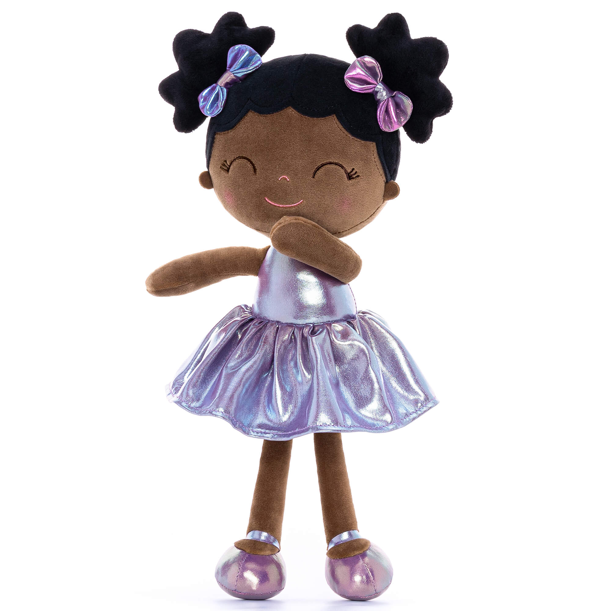 Gloveleya 12-inch Personalized Plush Dolls Curly Haired Iridescent Girls