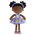 Load image into Gallery viewer, Gloveleya 12-inch Personalized Plush Dolls Curly Haired Iridescent Girls - Tanned Purple
