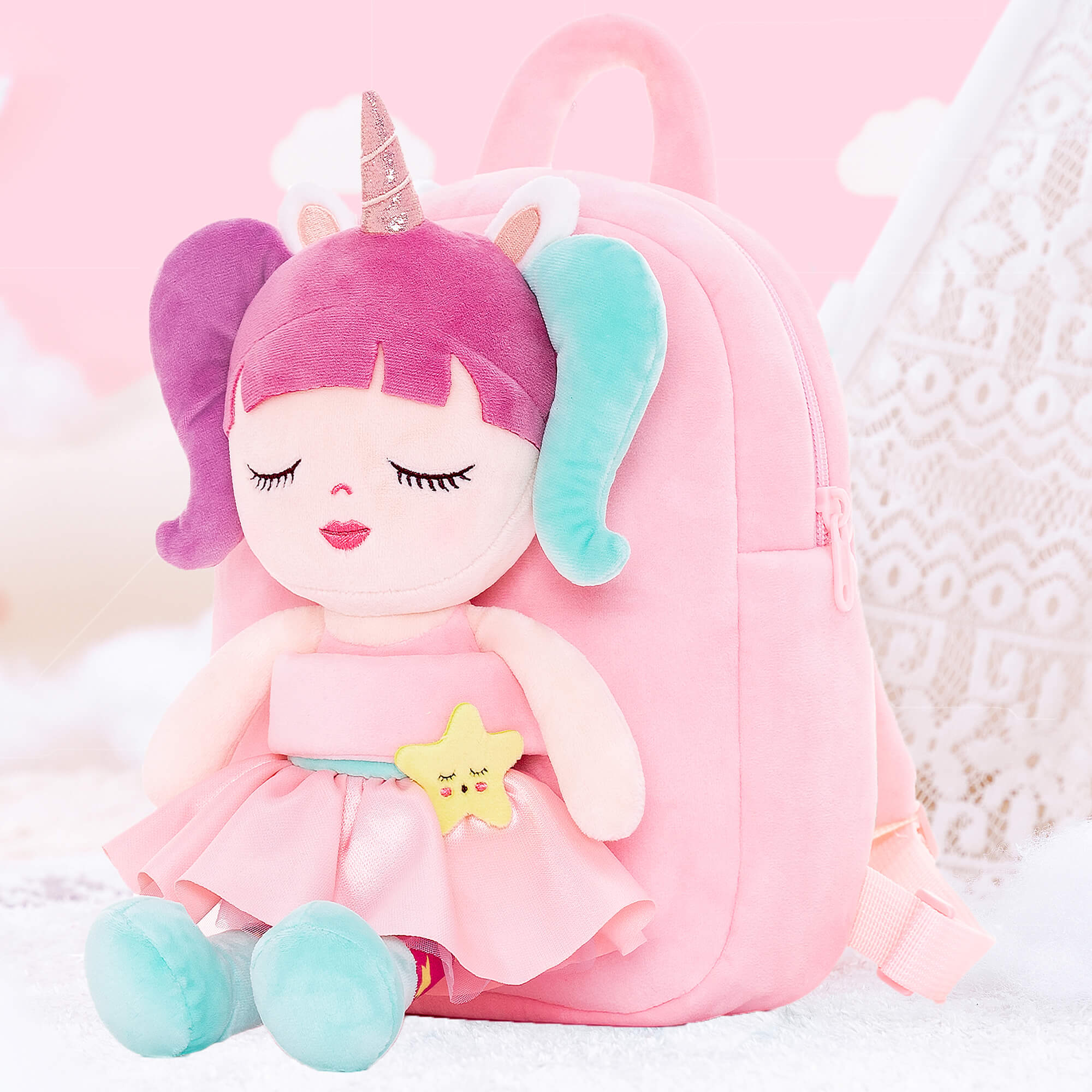 Lazadagifts 9-inch Personalized Magical Girl Backpacks with Plush Stella Doll - Gloveleya Offical