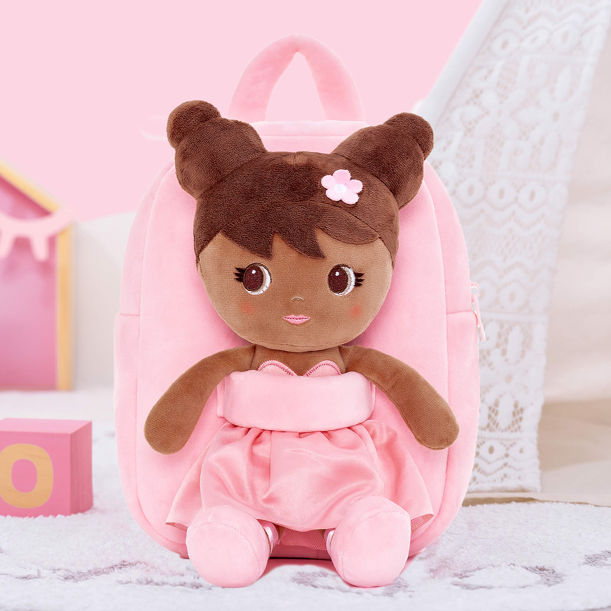 Lazadagifts 9-inch Personalized Magical Girl Backpacks with Plush Julia Doll - Gloveleya Offical