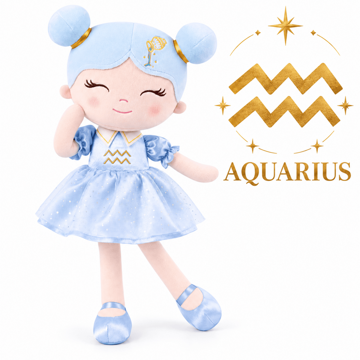 Aquarius Zodiac Doll Gift Set – 17-Inch Birthday Gift for Girls - Gloveleya Official