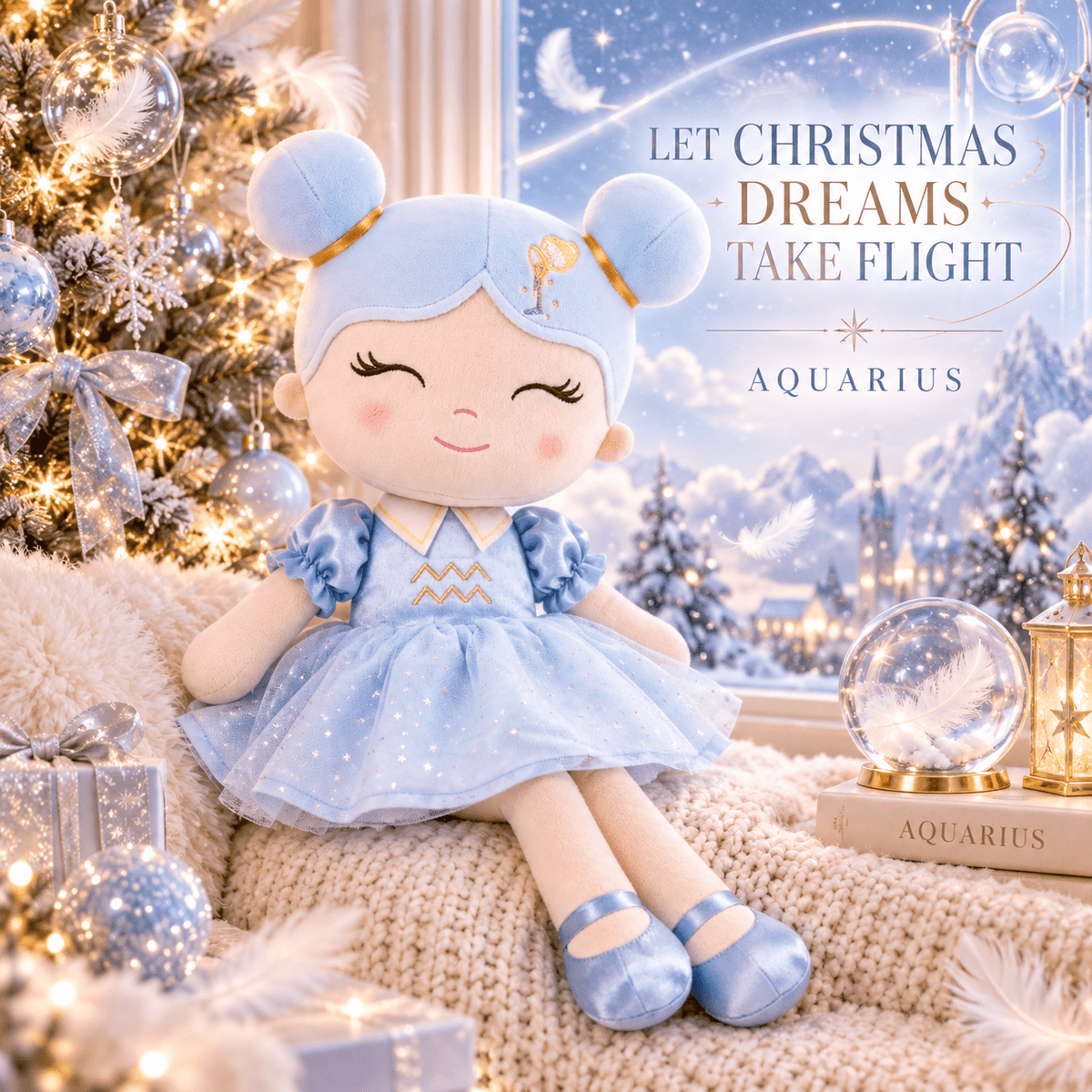 Aquarius Zodiac Doll Gift Set – 17-Inch Birthday Gift for Girls - Gloveleya Official
