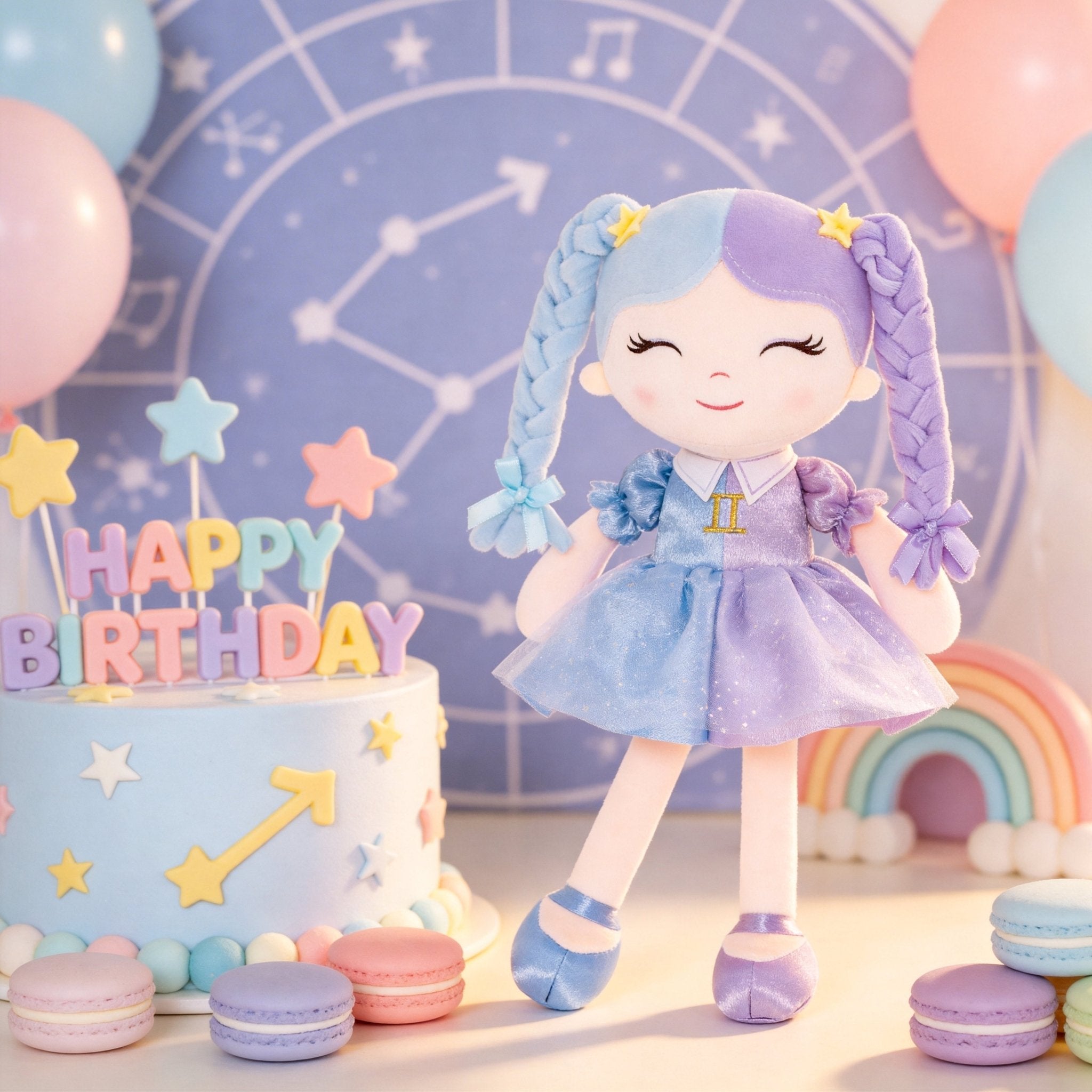 Arteeksdoll Handmade Zodiac Princess Doll - 16" Personalized Astrology Birthday Gift for Girls - Gloveleya Official