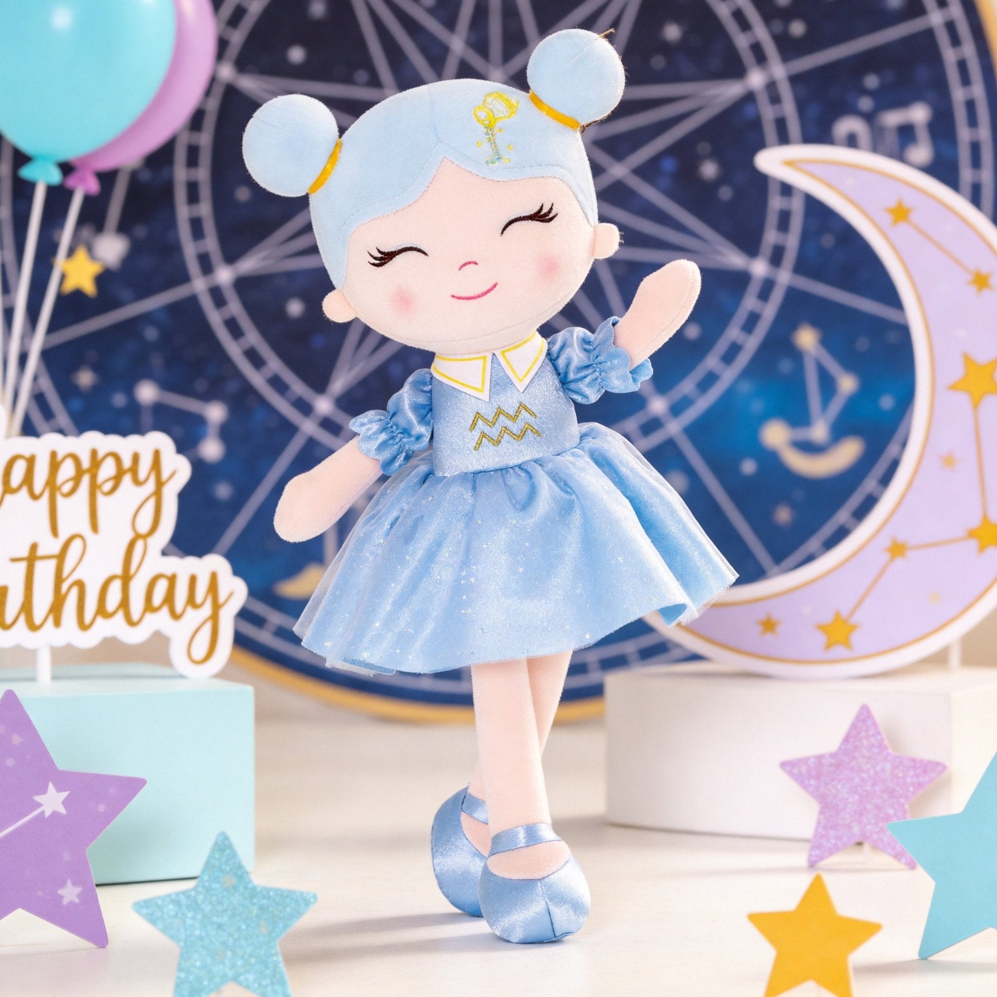 Arteeksdoll Handmade Zodiac Princess Doll - 16" Personalized Astrology Birthday Gift for Girls - Gloveleya Official
