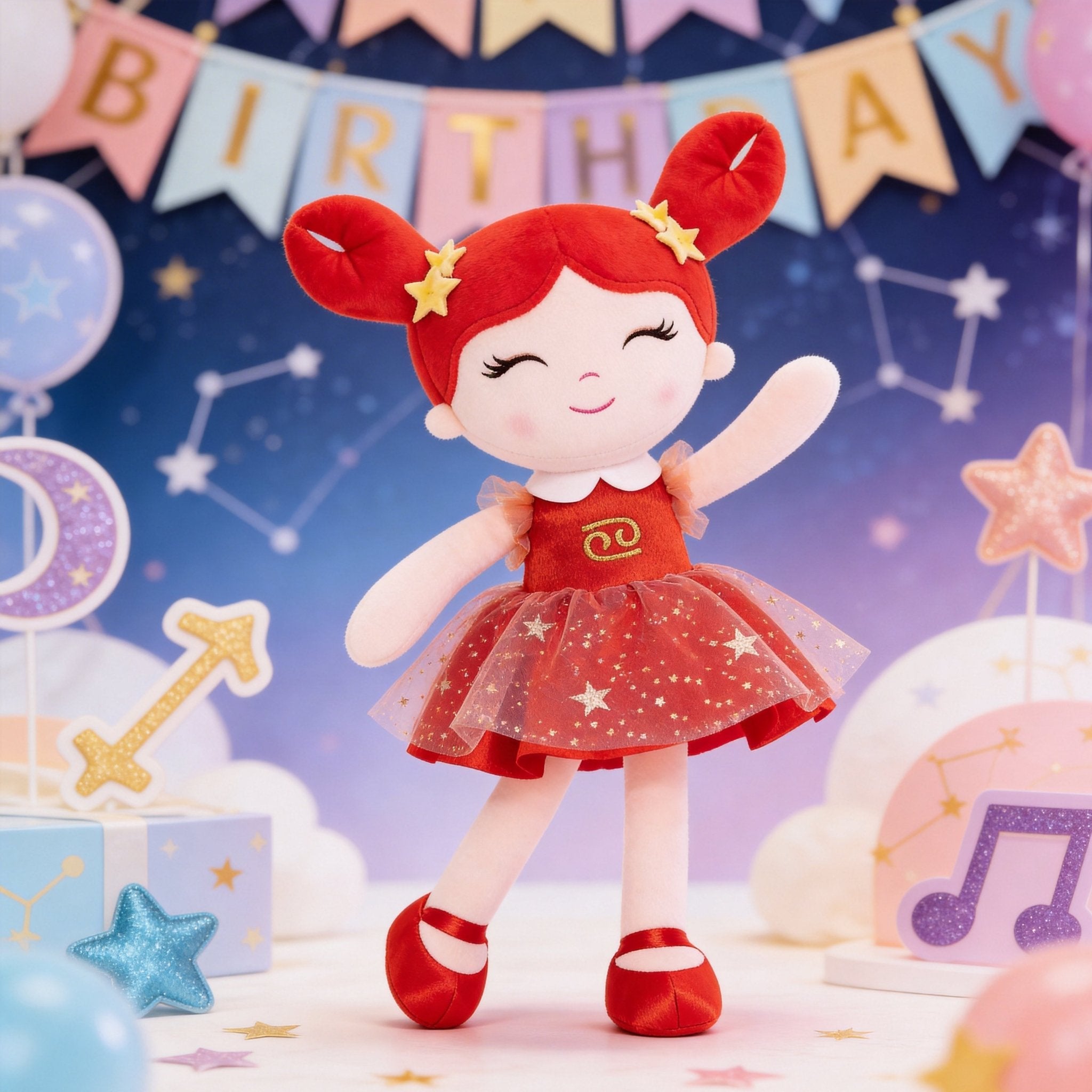 Arteeksdoll Handmade Zodiac Princess Doll - 16" Personalized Astrology Birthday Gift for Girls - Gloveleya Official