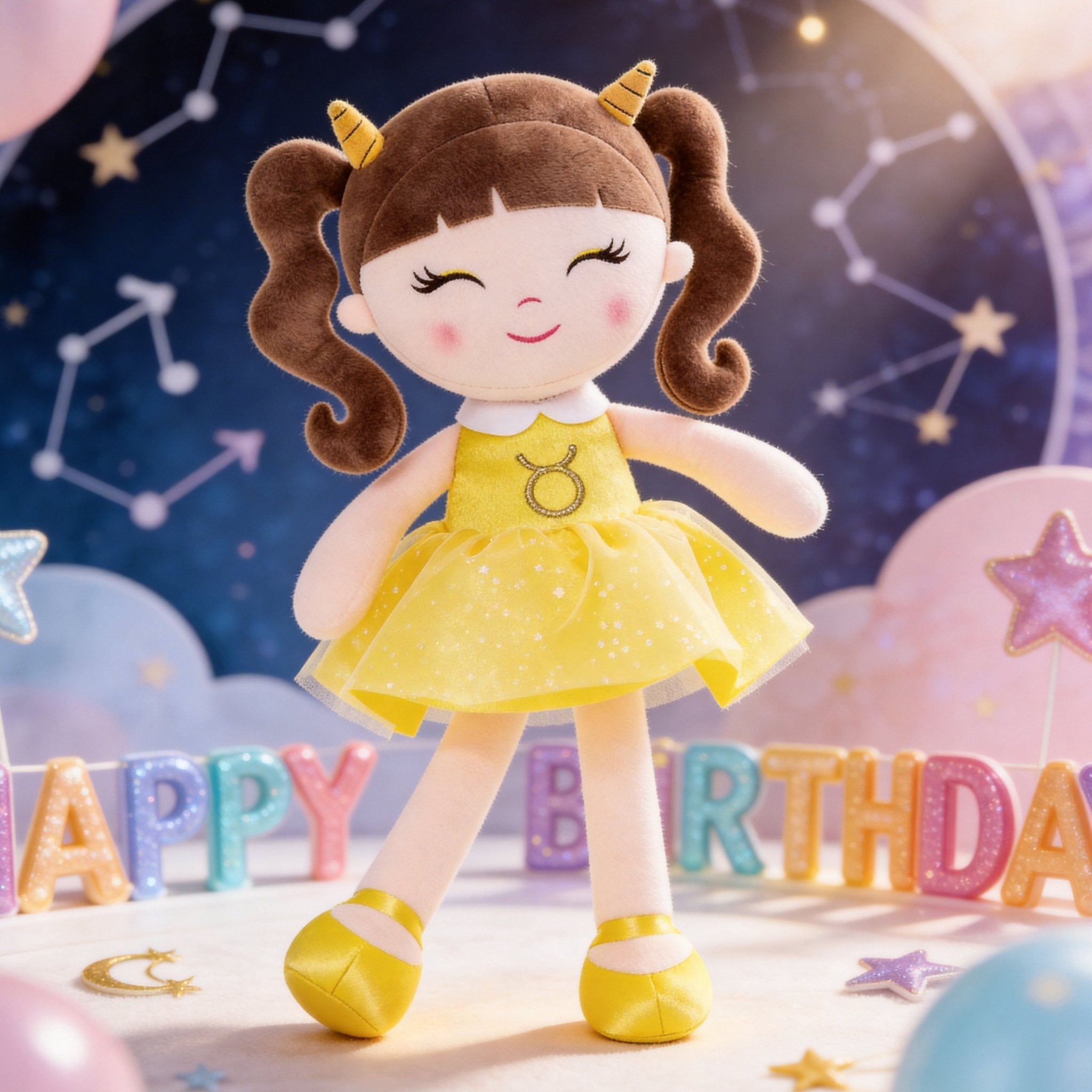 Arteeksdoll Handmade Zodiac Princess Doll - 16" Personalized Astrology Birthday Gift for Girls - Gloveleya Official