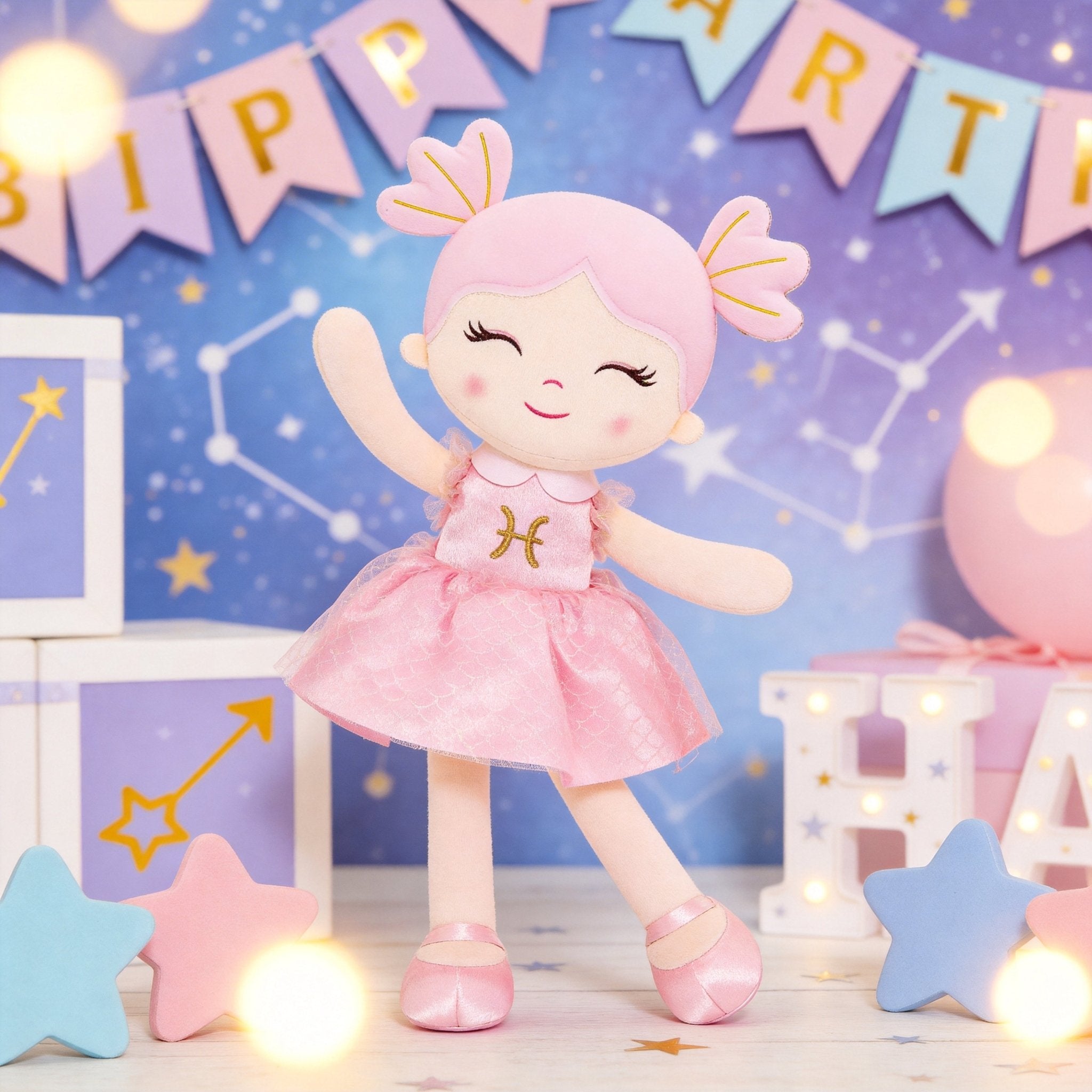 Arteeksdoll Handmade Zodiac Princess Doll - 16" Personalized Astrology Birthday Gift for Girls - Gloveleya Official