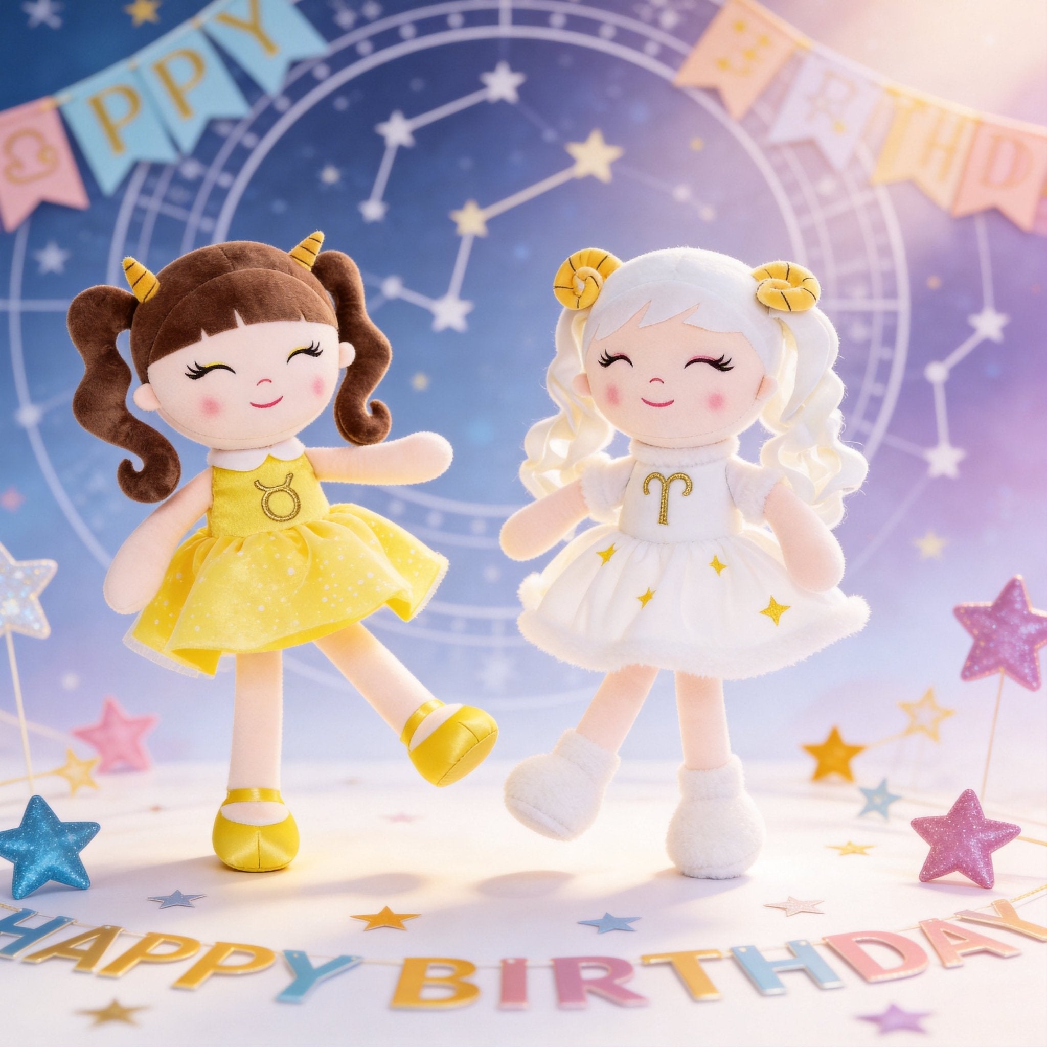 Arteeksdoll Handmade Zodiac Princess Doll - 16" Personalized Astrology Birthday Gift for Girls - Gloveleya Official