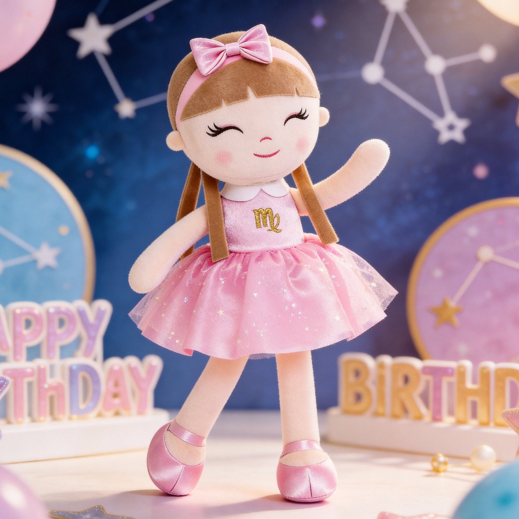 Arteeksdoll Handmade Zodiac Princess Doll - 16" Personalized Astrology Birthday Gift for Girls - Gloveleya Official