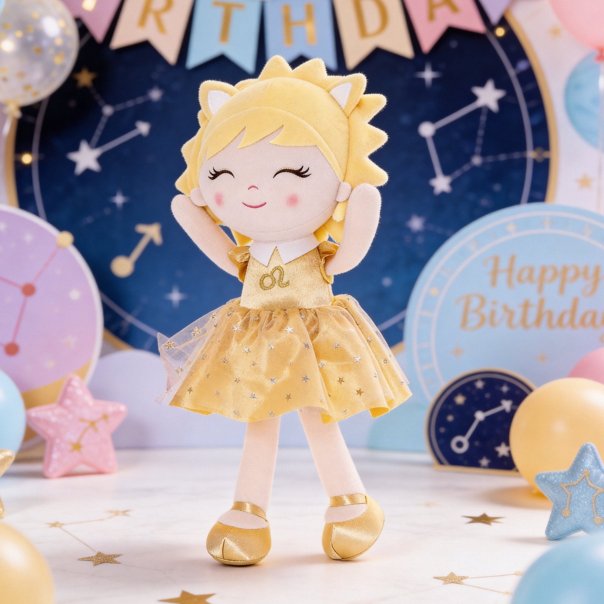 Arteeksdoll Handmade Zodiac Princess Doll - 16" Personalized Astrology Birthday Gift for Girls - Gloveleya Official