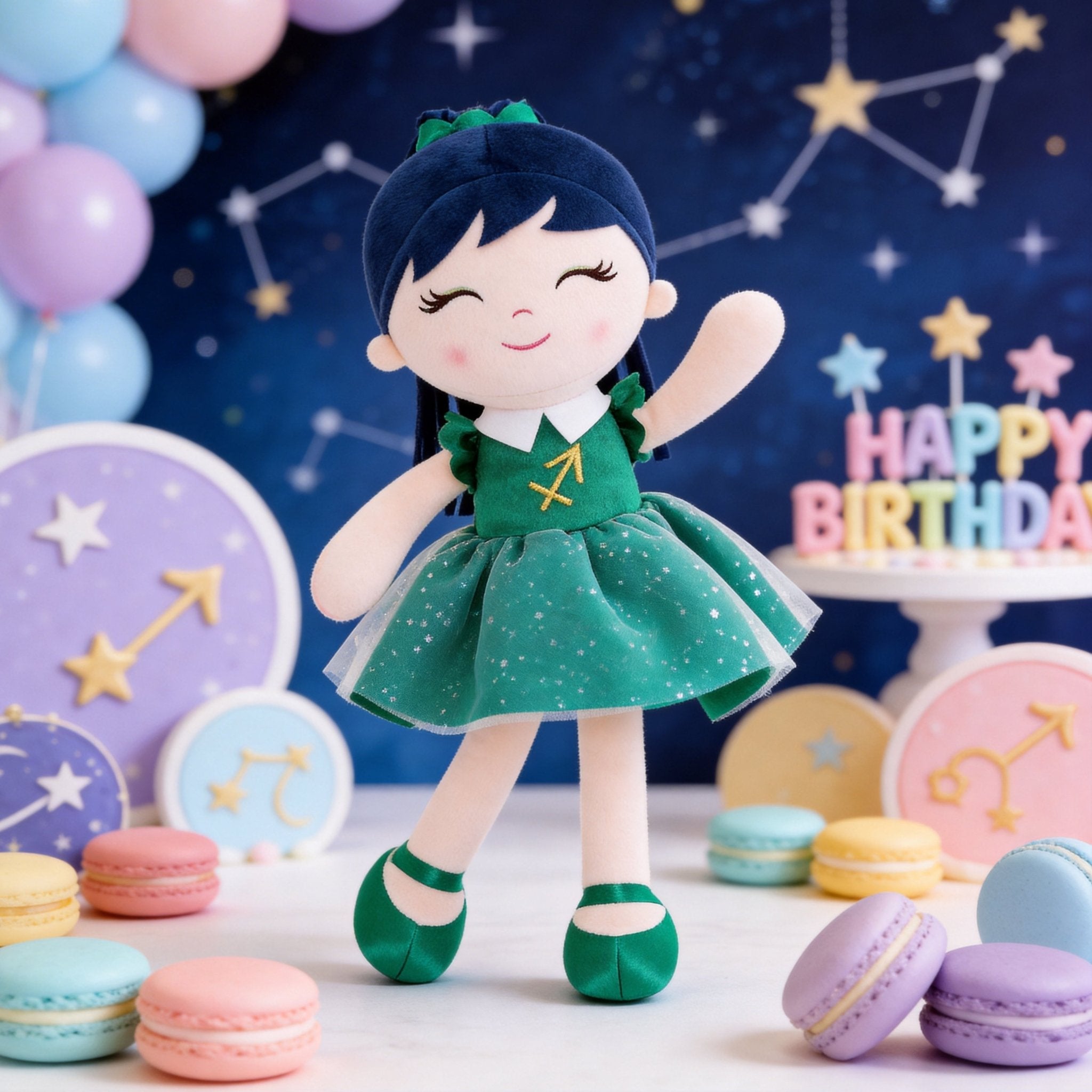 Arteeksdoll Handmade Zodiac Princess Doll - 16" Personalized Astrology Birthday Gift for Girls - Gloveleya Official