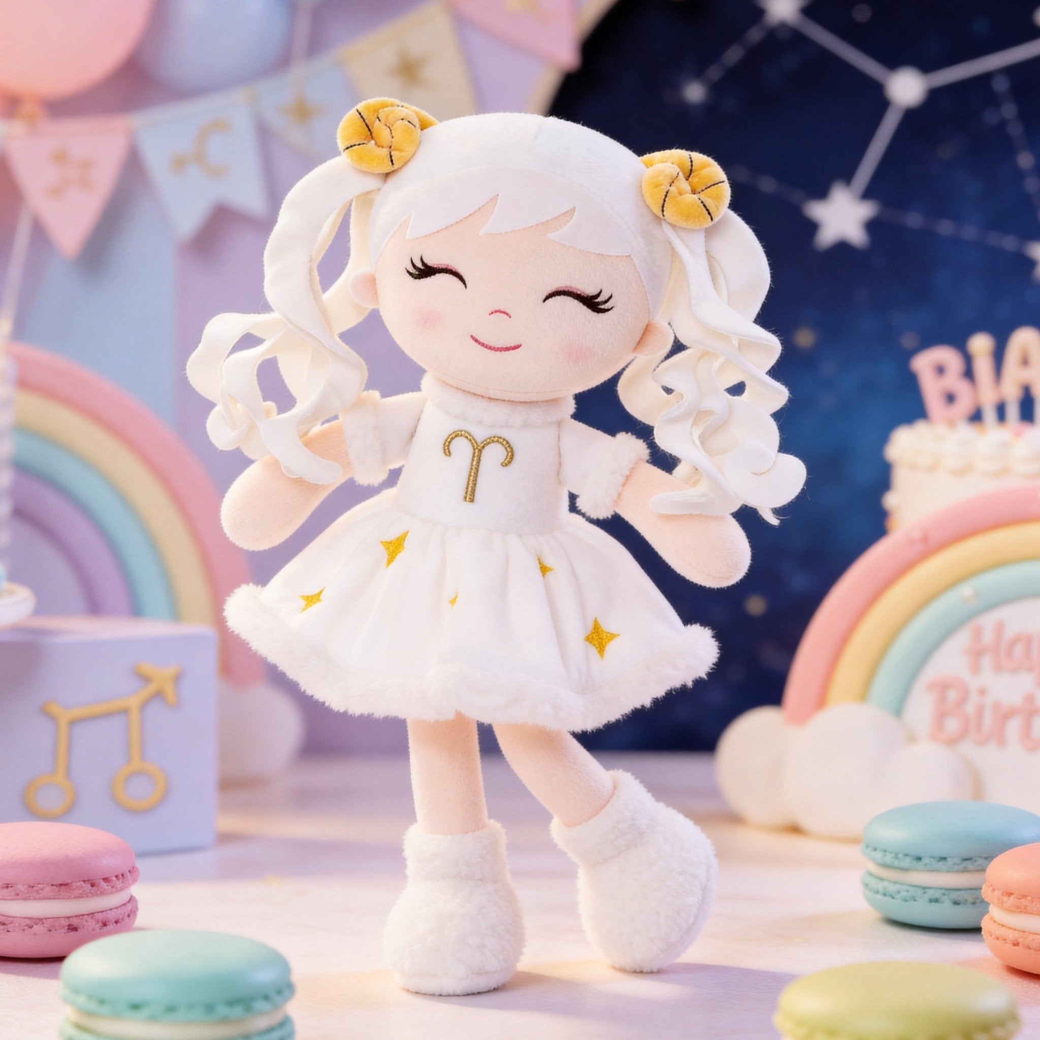 Arteeksdoll Handmade Zodiac Princess Doll - 16" Personalized Astrology Birthday Gift for Girls - Gloveleya Official