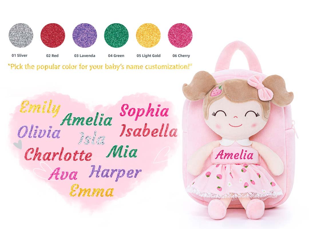 [Auto 20% OFF] Personalized 9 - inch Plush Curly Girl Dolls Backpack - Gloveleya Official