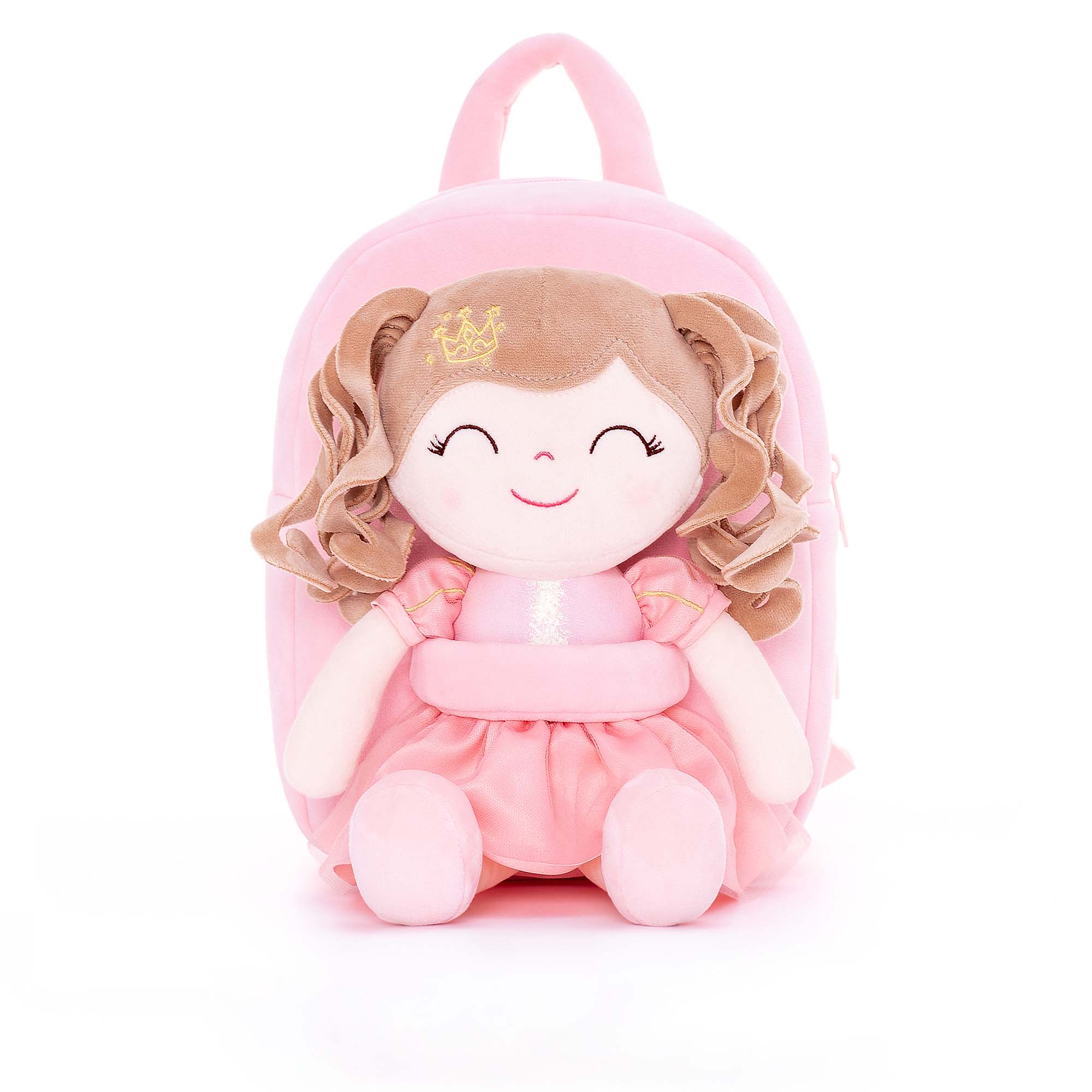 [Auto 20% OFF] Personalized 9 - inch Plush Curly Girl Dolls Backpack - Gloveleya Official