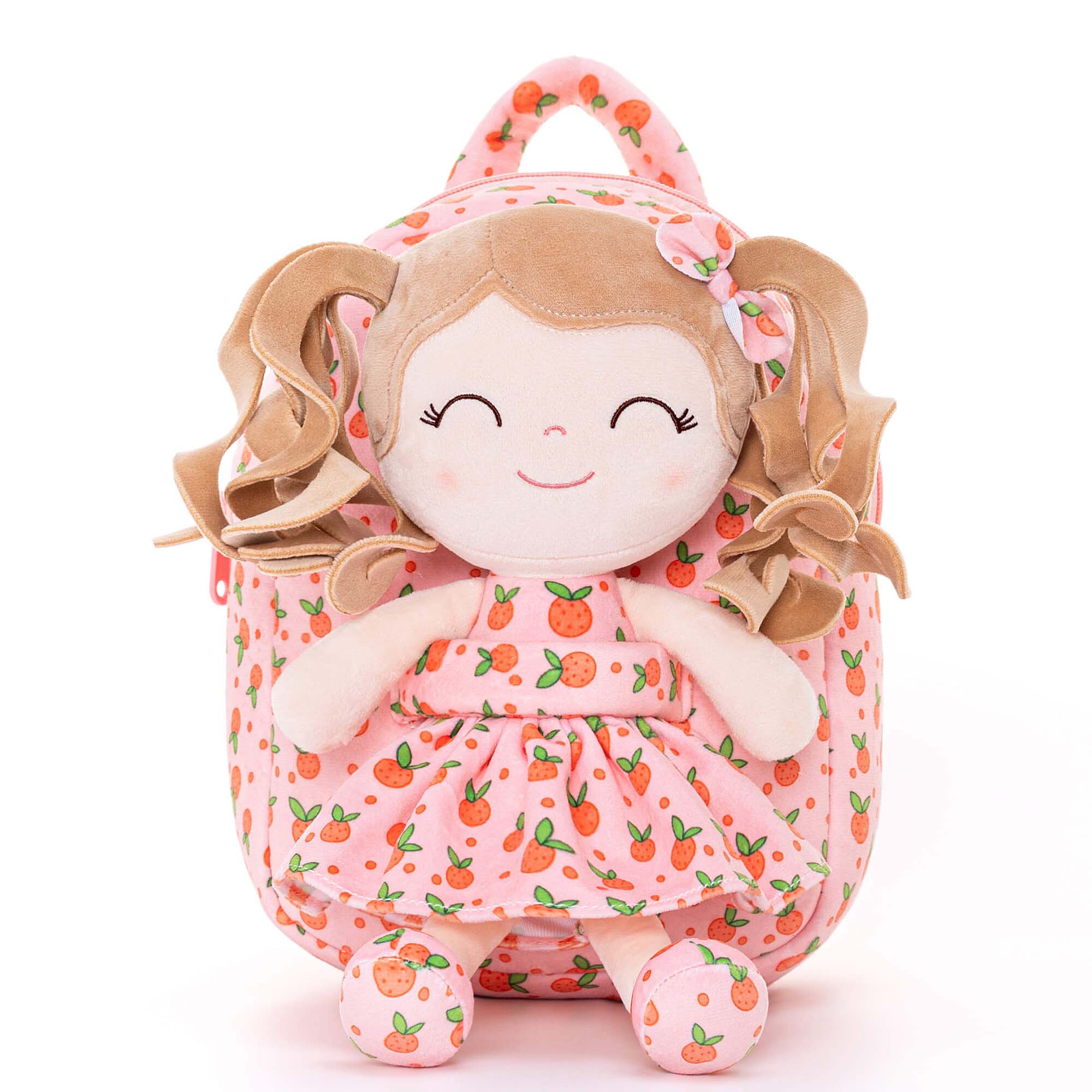 [Auto 20% OFF] Personalized 9 - inch Plush Curly Girl Dolls Backpack - Gloveleya Official