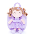 Load image into Gallery viewer, [Auto 20% OFF] Personalized 9 - inch Plush Curly Girl Dolls Backpack - Gloveleya Official
