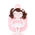 Load image into Gallery viewer, [Auto 20% OFF] Personalized 9 - inch Plush Curly Girl Dolls Backpack - Gloveleya Official
