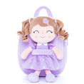 Load image into Gallery viewer, [Auto 20% OFF] Personalized 9 - inch Plush Curly Girl Dolls Backpack - Gloveleya Official
