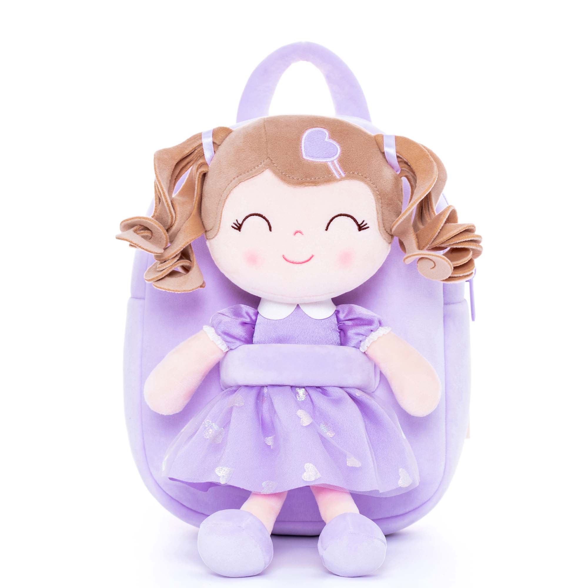 [Auto 20% OFF] Personalized 9 - inch Plush Curly Girl Dolls Backpack - Gloveleya Official