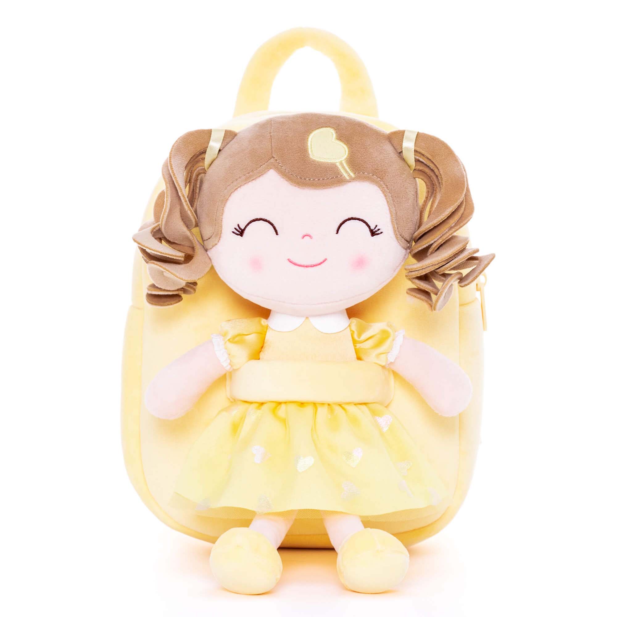 [Auto 20% OFF] Personalized 9 - inch Plush Curly Girl Dolls Backpack - Gloveleya Official