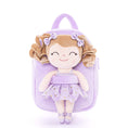 Load image into Gallery viewer, [Auto 20% OFF] Personalized 9 - inch Plush Curly Girl Dolls Backpack - Gloveleya Official
