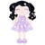 Personalized Gloveleya Curly Dolls Black Hair with Purple Star Dress 12inches(30CM)