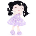 Carica l'immagine nel visualizzatore della galleria, Personalized Gloveleya Curly Dolls Black Hair with Purple Star Dress 12inches(30CM) - Gloveleya Offical
