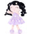Personalized Gloveleya Curly Dolls Black Hair with Purple Star Dress 12inches(30CM)