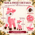 Load image into Gallery viewer, Christmas deer plush 30 cm and mini deer keychain 12 cm size guide
