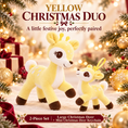 Bild in Galerie-Betrachter laden, Yellow Christmas deer plush and matching mini deer keychain set

