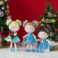 Load image into Gallery viewer, Gloveleya 12-inch Personalized Plush Dolls Curly Haired Iridescent Girls - Blue
