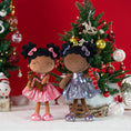 Load image into Gallery viewer, Gloveleya 12-inch Personalized Plush Dolls Curly Haired Iridescent Girls - Tanned Purple

