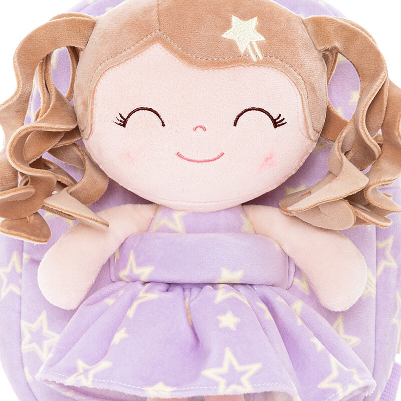 Gloveleya 9-inch Personalized Plush Curly Star Dolls Backpack Gifts - Gloveleya Offical