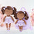 Personalized Gloveleya Curly Ballet Girl Dolls Backpack Tanned Skin Purple 9inches