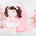 Load image into Gallery viewer, Personalized Gloveleya Curly Ballet Girl Dolls Backpack White 9inches - Gloveleya Offical
