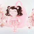 Charger l'image dans la visionneuse de la galerie, Personalized Gloveleya Curly Ballet Girl Dolls Backpack Light Skin Pink 9inches - Gloveleya Offical
