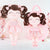 Personalized Gloveleya Curly Ballet Girl Dolls Backpack Light Skin Pink 9inches - Gloveleya Offical
