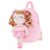 Personalized Gloveleya Curly Ballet Girl Dolls Backpack Light Skin Pink - Gloveleya Offical