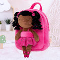 Load image into Gallery viewer, Personalized Gloveleya Curly Ballet Girl Dolls Backpack Tanned Skin Rose - Gloveleya Offical
