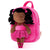 Personalized Gloveleya Curly Ballet Girl Dolls Backpack Tanned Skin Rose