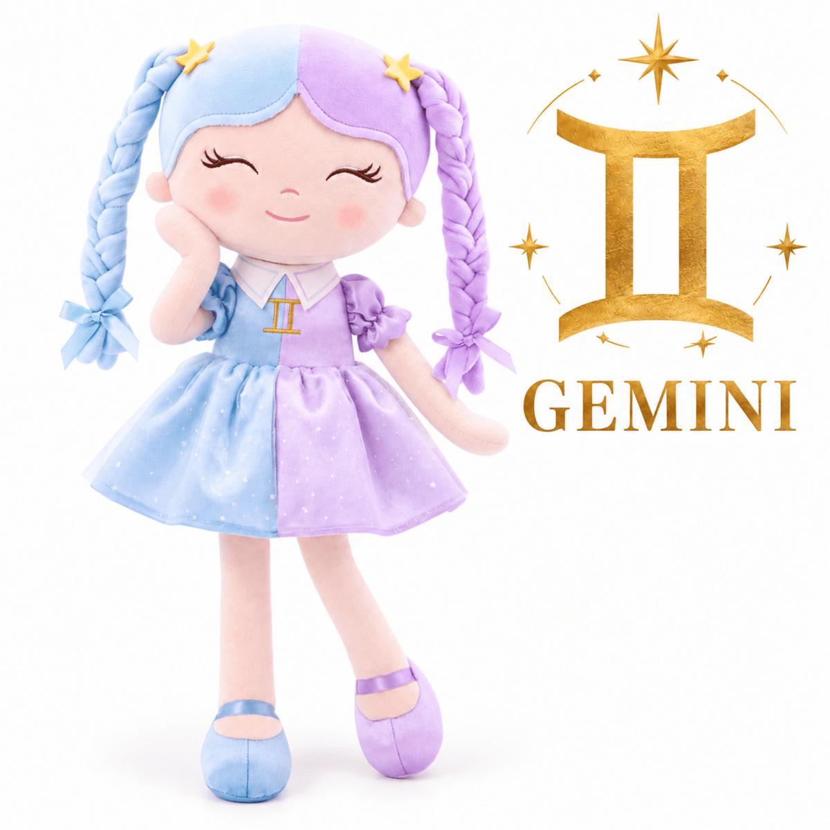 Gemini Zodiac Doll Gift Set – 17-Inch Birthday Gift for Girls - Gloveleya Official