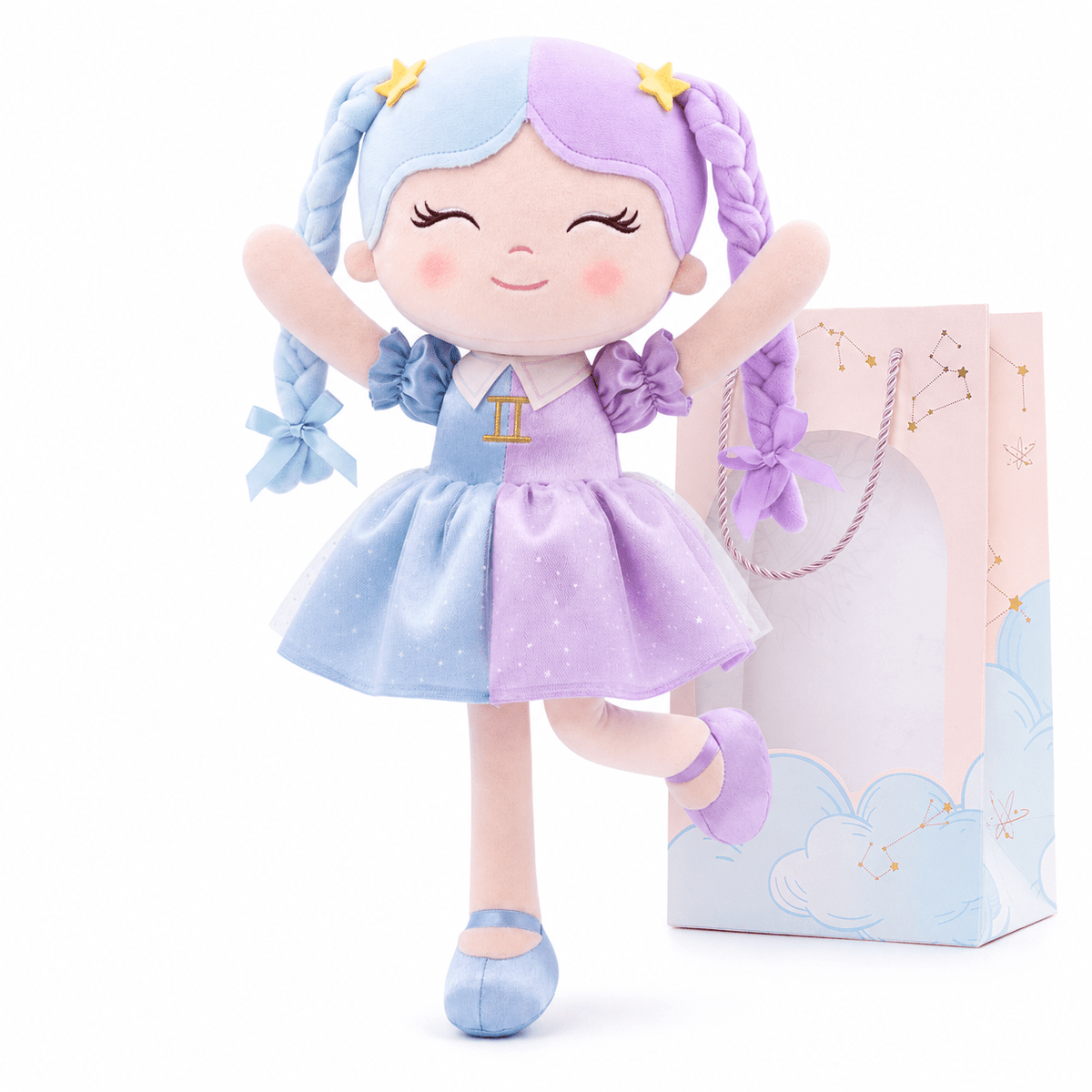 Gemini Zodiac Doll Gift Set – 17-Inch Birthday Gift for Girls - Gloveleya Official