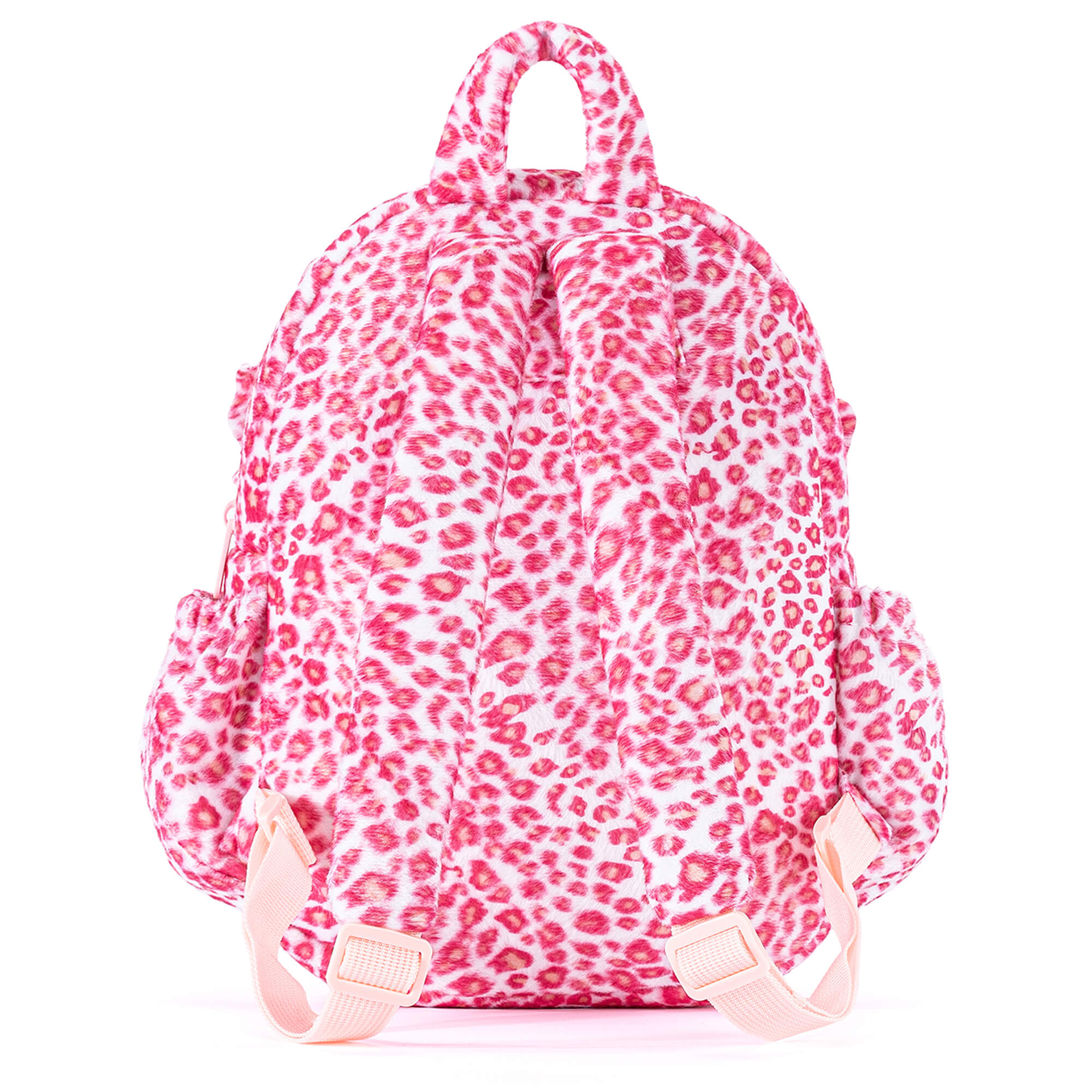 Gloveleya 11 - inch Toddler Girl Backpack Fashion Plush Kindergarten Backpacks with 12 - inch Curly Hair Pink Leopard Skirt Doll Skinny - Gloveleya Official