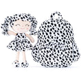 Load image into Gallery viewer, Gloveleya 11 - inch Toddler Girl Backpack Plush Kindergarten Backpacks with 12 - inch Curly Hair Animal Doll in Black and White Skirt - Gloveleya Official
