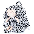 Load image into Gallery viewer, Gloveleya 11 - inch Toddler Girl Backpack Plush Kindergarten Backpacks with 12 - inch Curly Hair Animal Doll in Black and White Skirt - Gloveleya Official
