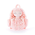 Charger l'image dans la visionneuse de la galerie, Gloveleya 11 - inch Toddler Girl Backpack Plush Kindergarten Backpacks with 12 - inch Curly Hair Ironing Silver Heart Doll Coral - Gloveleya Official
