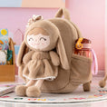 Charger l'image dans la visionneuse de la galerie, Gloveleya 11 - inch Toddler Girl Backpack Snow Ferret Kindergarten Backpacks with 12 - inch Brown Bunny Doll - Gloveleya Official
