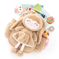 Charger l'image dans la visionneuse de la galerie, Gloveleya 11 - inch Toddler Girl Backpack Snow Ferret Kindergarten Backpacks with 12 - inch Brown Bunny Doll - Gloveleya Official
